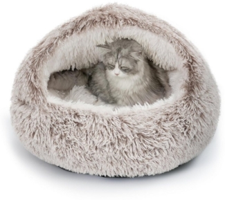 RWEUOQ Tierbett Flauschiges Katzenbett weiches Plüsch,extra dick 50cm kuschelig warm, Feuchtigkeitsbeständig, pflegeleicht und ideal für Regenwetter