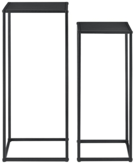 en. casa Beistelltisch (2-St, 2er Set), »Farsund« Säulentisch Pflanzenständer schwarz