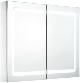 vidaXL LED-Bad-Spiegelschrank, 80 x 12,2 x 68 cm
