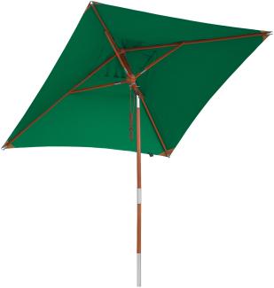 Grün - anndora Sonnenschirm 2x2 m quadratisch Knickbar Grün Winddach UV-Schutz