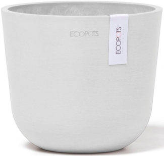 ECOPOTS Blumentopf Oslo Mini 16 Weiß, für den Innenbereich