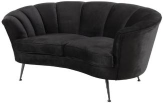 Casa Padrino Designer Sofa Schwarz / Dunkelbronze 164 x 74 x H. 73 cm - Luxus Kollektion