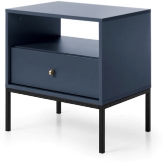 Nachtkonsole "Mono" Nachtschrank 54cm marineblau