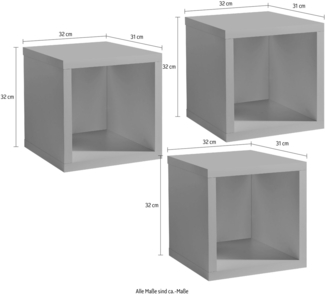 Mäusbacher Regalwürfel Bonnie TOPSELLER!, Mäusbacher 3er Set Würfel, variabel montierbar