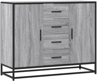 vidaXL Sideboard Grau Sonoma 92x35x76 cm Holzwerkstoff 3300828
