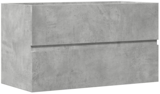vidaXL Bad-Hängeschrank Betongrau 80x38,5x45 cm Holzwerkstoff 856245
