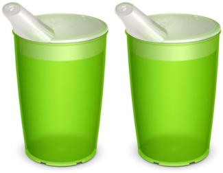 Ornamin Schnabelbecher 2x Pflegebecher mit Schnabelaufsatz/Trinkaufsatz, 2-teilig l BPA-frei l bruchstabil l Made in Germany