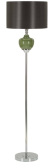 Dmora Stehlampe Stiviere, Bodenlicht, Lampe, Stehleuchte, 40x40 h160 cm, Grün und Graue