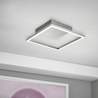 LED Deckenleuchte D125/ D126 chrom-matt quadratische Rahmenleuchten : 1-flammig