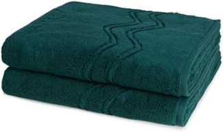 Ross Cashmere feeling 2 tlg. Frottier-Set - 2 X Duschtuch (75 X 140cm) - 520 g/m2 - Moosgrün