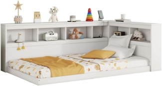 ComfortXL Kinderbett-O2207, Holz halbmassiv, Wei?, 224x117x70cm