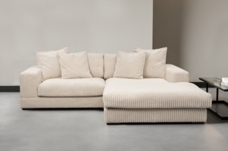 WERK2 Ecksofa Eldorado L-Form, Design Ecksofa, besonders weicher Sitzkomfort, extra breite Ottomane