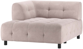 Modulsofa Louis Chaiselongue aus Chenille Links, Rosa