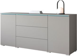 Kommode Doppo 150 (Farbe: Palladgrau, mit RGB LED Beleuchtung)
