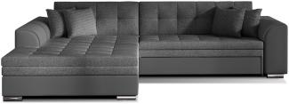 ELTAP 'Sorento', Ecksofa, Eckcouch, Dunkelgrau / Dunkelgrau, 78 x 194 x 296 cm, Links