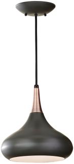 Pendelleuchte, Deckenlampe, Stahl Bronze, D 25,4 cm