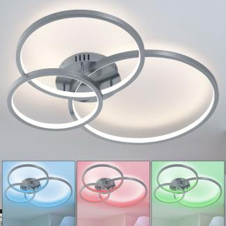 RGB LED Deckenleuchte, Ring, Dimmer, APP, L 79 cm