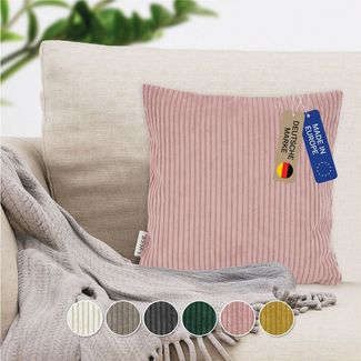 Lycce Dekokissen Kissenbezug aus trendigem Cordstoff (50x50 cm), powder rosa