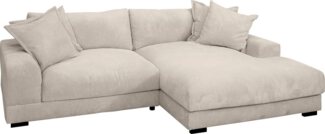 TRENDMANUFAKTUR Ecksofa Zinal, aktuelles Design, mit 4 Zierkissen, mit extra softem Sitz, in trendiger Breitcord-Optik, L-Form