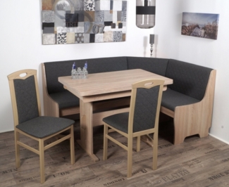 Stolebaenk Eckbankgruppe Laatzen MANIPI, (1xEckbank,1xTisch,2xStuhl), Bezug mit 100.000 Scheuertouren