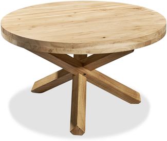 Couchtisch >Ace 2< run, Sternfuß, Akazie massiv - 47x80cm (HxD)