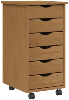 vidaXL Rollschrank mit Schubladen MOSS Honigbraun Massivholz Kiefer 355888