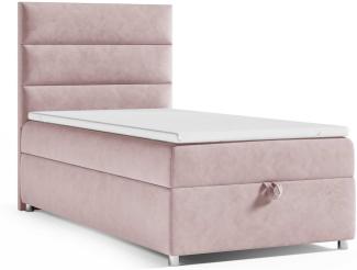 Best for Home Boxspringbett K4 SINGLE mit Bettkasten (Rosa 100x200)