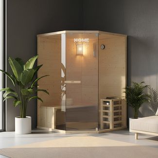 HOME DELUXE Traditionelle Sauna ARUNA - 130 x 190 cm für 2-3 Personen