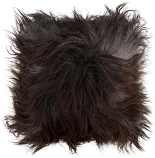 Lammfellkissen Heidschnucke Braun Grau mit Inlett