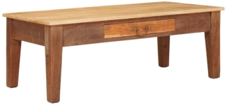 Couchtisch, Sofatisch Braun 110 x 55 x 40 cm Massivholz Mango