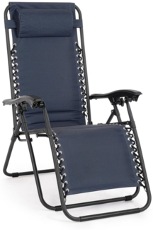 Loungesessel Wayne aus Metall, Blau