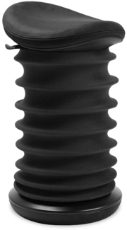 TOPSTAR Sitness 4D AGR-Zertifiziert Dynamischer Sitzhocker Leder Vinted Limited Edition schwarz schwarz - ergonomischer Bürohocker - höhenverstellbar - stärkt den Rücken - entlastet die Bandscheiben