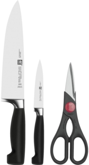 Zwilling four Star 3 EL schwarz geschmiedete Küchenmesser mit Schere