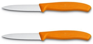 Victorinox Gemüsemesser Swiss Classic Gemüsemesser 8cm, farbig, Wellenschliff