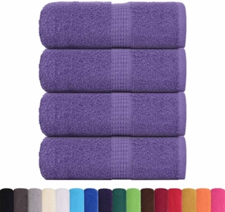 vidaXL Waschhandtücher 4 Stück FROGN Lila 30x30 cm 100% Baumwolle 136873