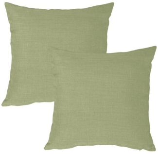 Haus und Deko Kissenbezug Kissenbezug 2er Set Struktur Leinenoptik Kissenhülle Deko Kissen Doppe, (2 Stück)