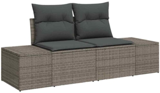vidaXL Gartensofa Grau 123 x 62 x 69cm Poly-Rattan 42006804