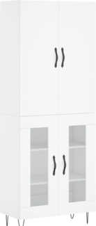 vidaXL Highboard Weiß 69,5x34x180 cm Holzwerkstoff 3198065