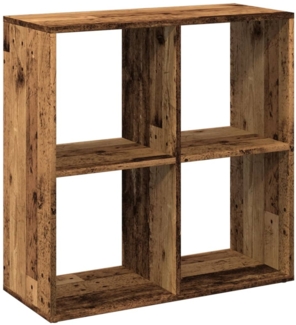 vidaXL Raumteiler-Bücherregal Altholz-Optik 69,5x29x69,5 cm 858010