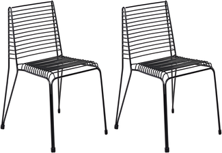 Gartenstuhl 2er Set CHIEVE Metall Schwarz