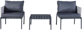 DELUKE® Balkonmöbel Set 2 Personen CANNI - Wetterfest | Gartenmöbel Set 3-teilig Balkontisch mit 2 Stühlen Gartenmöbel für 2 Personen Sitzgarnitur
