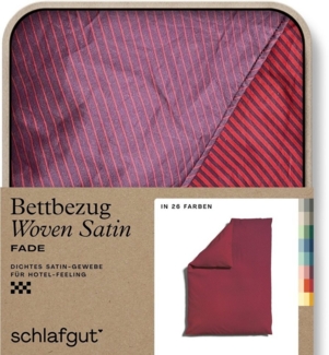 Schlafgut Bettbezug Woven Satin Fade mit feinen Streifen, (1 St), mit Farbverlauf, Mix & Match: passender Kissenbezug erhältlich