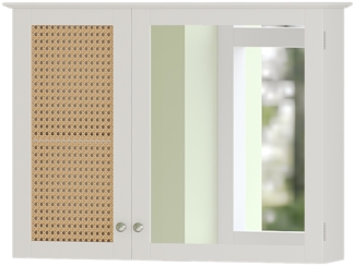 Badspiegelschrank Rosario Weiß 68 x 49 cm mit 2 Türen Vicco