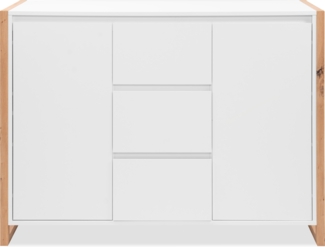 Finori Denver 2 Kommode, weiß / Dekor Artisan Oak | Maße: B x H x T ca. 120 x 88 x 40 cm