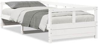 vidaXL Tagesbett ohne Matratze Weiß 80x200 cm Massivholz Kiefer 854959