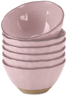 Mirabeau Geschirr-Set Schüssel 6er Set Biarré rosa, Steinzeug