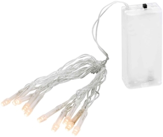 5x 10er LED Lichterkette Set Batteriekette Weihnachten Beleuchtung Deko warmweiß