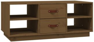 Couchtisch, Sofatisch Honigbraun 100x50x41 cm Massivholz Kiefer