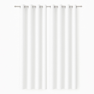 Gardine mit Ösen 140x225 cm ( Breite x Länge ) in Weiß, blickdichter Vorhang, Ösenvorhang in vielen Variationen