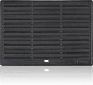BBQ-Toro Grillplatte Gusseisen Grillplatte 42,5 x 31,5 cm, Wendeplatte pre-seasoned (1-St), Mit Ablaufloch